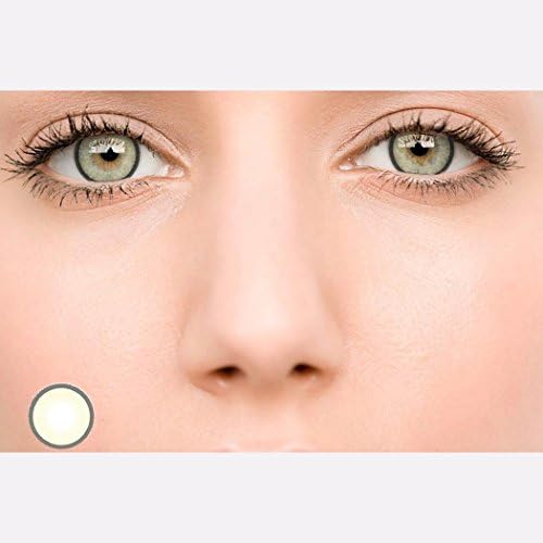 Miuniu Cosplay Large Diameter 5 Colors Eyes Color Contacts Lens Eyes Makeup Hot(A Pair Yellow Gray)
