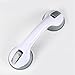 FChome Shower Wall Suction Cup Grab Bars,12 Inches Shower Handle Bar Offers Safe Grip with Strong Hold Suction Cup for Safety Grip Grab in Bathroom (White-Gray)