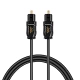 CableCreation Optical Digital Audio Cable,15 FT Thin Fiber Optic Toslink Gold Plated Optical S/PDIF Cord for Home Theater, Sound Bar, TV, PS4, Xbox, VD/CD Player,Game Console& More,Black/OD:2.2MM
