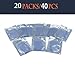LEKEONE Gel Pads for abs Stimulator,60 Pcs 30 Packs ABS Trainer Replacement Gel Sheet ABS Gel Pads Muscle Stimulator Pads for Abdominal Muscle Trainer AB Workout Toning Belt Blue (L-50)