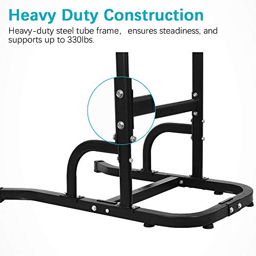 Onetwofit Foldable Power Tower Power Tower, Heavy Duty Strength