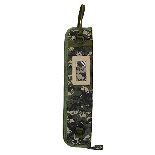 EaseIcon Weather Resistant Fabric Drumstick Case Cover Drum Stick Carrying Bag with Adjustable Shoulder Strap (Camouflage)