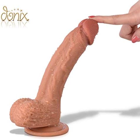 8.3 Inch Waterproof Lifelike Silicone Di-c-k Toys with Real Balls