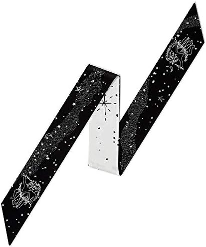 Jiusike Ladies Bag Headband Tied Ribbon Handle Small Ribbon Constellation Scarf