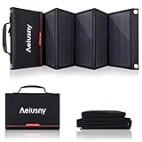 Aeiusny Foldable Solar Charger 40W Portable Solar Panel Charger with DC Output Waterproof for Jackery/Suaoki Portable Generator and USB QC 3.0 Charger for Laptop/iPhone 5-18V Device for Camping