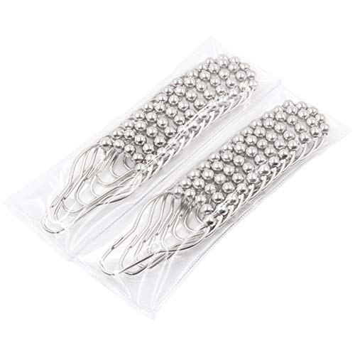 Qulable 24 Packs Shower Curtain Hooks Rings, Rustproof Stainless Steel Heavy Duty Shower Hooks for Bathroom Shower Rods Curtains