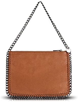 Ladies Designer Chain Edge Shoulder Bag - Women's Metallic Stella Handbag GN60624
