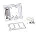 Arlington TVBU507-1 TV Box Recessed Outlet Wall Plate Kit, 3-Gang, White, 1-Pack