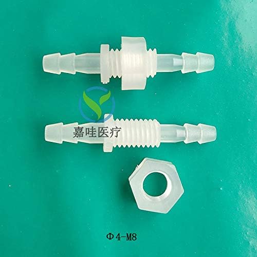 Maslin Plastic Trough-Wall Reducing Barb Fitting 4/6/8/10/12/14/16mm Bulkhead Hosetail Hose Pannel Mount Barb Pipe Fitting Connector - (Color: Dia 6mm to M10)