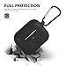 Protective Cover for AirPods Pro Case, Bounce Carrying Case with Keychain for AirPods Pro Charging Case [2019 Release] [Visible Front LED] Shock-Absorbing Soft Slim Silicone Case Skin (Black)