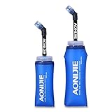 AONIJIE Soft Water Bottle,BPA Free,Folding Flask Collapsible Hydration Water Bladder Bicycle Mouth Water Bag Outdoor Sport