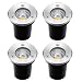 ZUCKEO Landscape Lights 3W LED Outdoor Pathway Lights 12V 24V Low Voltage Water-Resistant Spotlights for Indoor Outdoor Step Deck Yard Garden Patio,Warm White(4 Pack)