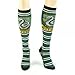Harry Potter SLYTHERIN Crest Green & White Striped Knee High SOCKS