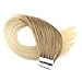 Moresoo 18 Inch 100 Remy Human Hair Tape in Extensions 50G/20PCS Color #6 Medium Brown Fading to #613 Bleach Blonde Extensions Glue in Tape on Remy Hair Extensions