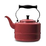 Paula Deen 2-Quart Enamel on Steel Teakettle, Red