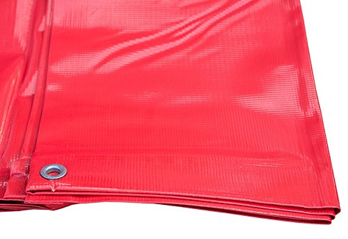 20-Foot by 30-Foot Multi-Purpose 100% Waterproof Red Heavy Duty PVC Vinyl Tarp Cover 12 Mil Thickness for Inflatables, Tents, and Weather Protection