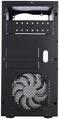 Core 1100 - Mini Tower Computer Case - mATX - High Airflow And Cooling - 1x 120mm Silent Fan Included - Brushed Aluminium - Black