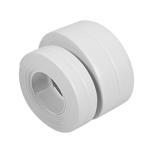 White Wall Caulk Strip Adhesive Kitchen Caulk Tape and Bathroom Wall Sealing Tape Caulk Sealer Moisture Proof PVC Edge Guard Anti-Scratch Wall Decoration, 22mmÃ—3.2m