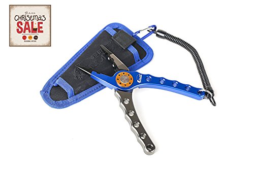 Entsport-Saltwater-Fishing-Pliers-with-Aluminum-Handles-and-Stainless-Steel-Jaws-Multi-Function-Fishing-Pliers-with-Sheath-Lanyard-Braided-Fishing-Line-Cutters-Fish-Hook-Removal-Tool-Hook-Remover