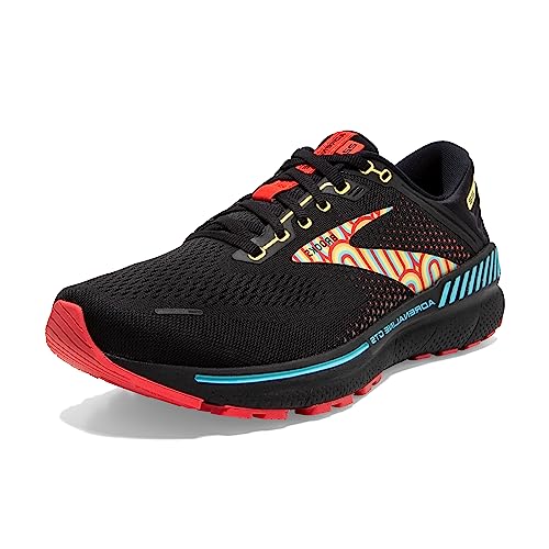 Brooks Women's Adrenaline GTS 22 Supportive Running Shoe  Black/Blue/Bittersweet Medium