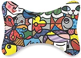 Bone Shaped Zippered Head Neck Rest Support Pillow Romero Britto (Only One)