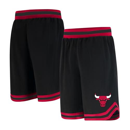 Ultra Game Men's Active Knit Training NBA Herren Woven Team Logo Poly Mesh Basketball Shorts, Schwarz, Small