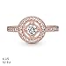 Pandora Vintage Circle Ring - Layering or Stackable Ring - Rose Gold Ring for Women - Gift for Her - 4K Rose Gold-Plated Rose - Size 6