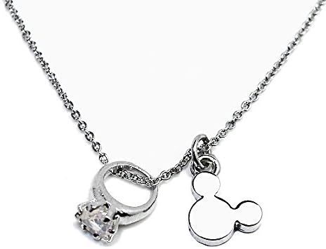 ディズニー ネックレス 誕生石 アクセ ジュエリー 誕生日 3月 ライトアゾーレ ベビーリング 出産お祝い 誕生日 ギフト レディース ジュエリー アクセサリー Disney グッズ 24金 加工 スワロフスキー 誕生石ネックレス (3月/ライトアゾーレ) [並行輸入品]