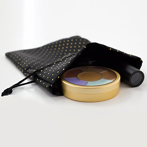 Travel On-The-Go Makeup, Cosmetic and Jewelry Storage Pouch Organizer - 3 Pack of Assorted Colors (Black, White, Silver)