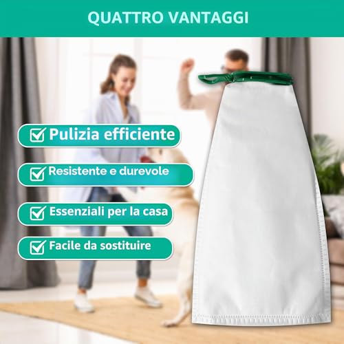 12 Vacuum Cleaner Bags for Vorwerk Kobold VB100 FP100, with 4 Motor Filters, 2 Brushes, Filter Bags Replacement Parts Accessories for Vorwerk Kobold VB 100 FP 100 Vacuum Cleaner