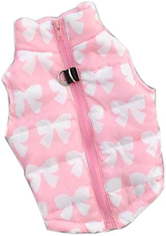 Sunsen Puppy Pet Dog Cat Clothes Apparel Padded Vest Coat Harness Costumes Pink X-Small