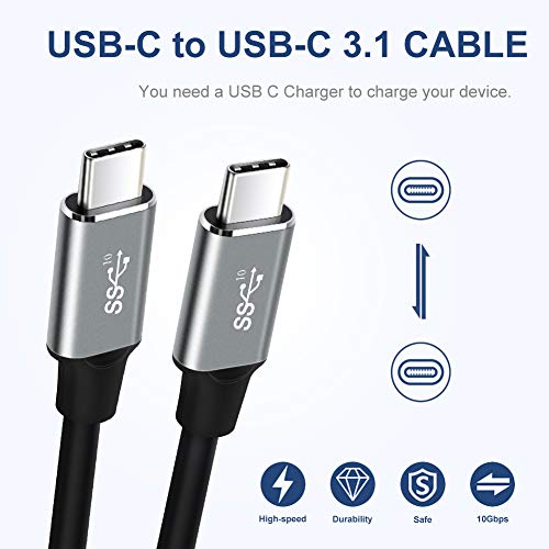image for Sinstar USB-C to USB-C 3.1 Cable (3.3ft) Gen 2 Thunderbolt 3 Type-C Ca