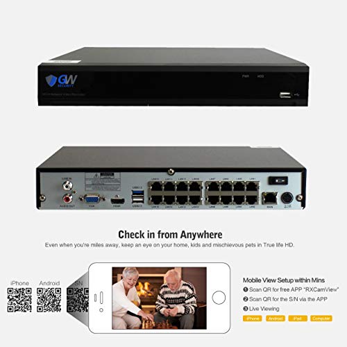【2020 New】16 Channel H.265 PoE NVR Ultra-HD 4K (3840x2160) Video & Audio Security Camera System with 16 x 4K (8MP) Microphone IP Dome Camera, 100ft Night Vision, Waterproof Surveillance Camera, 4TB HD