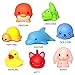 Geolinca Bath Toys, 8 Packs Light-Up Floating Pool Fun Unicorn Dolphin Toys, 7 Color Flashing Bathtub Water Toys for Baby Toddlers Kids Infants Boys Girls Animal Toy Set Colorful