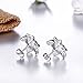 Pegaffi 925 Silver Plumeria Flower Stud Earrings CZ Hawaiian Jewelry for Girls