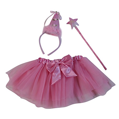 Pink Birthday Princess Wand, Headband & Tutu
