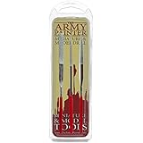 The Army Painter, Miniature and Model Files, Set of 3, Round, Diamond & Flat File and Triangle Metal File for Plastic, Resin and Metal for Role Play, Model Painting