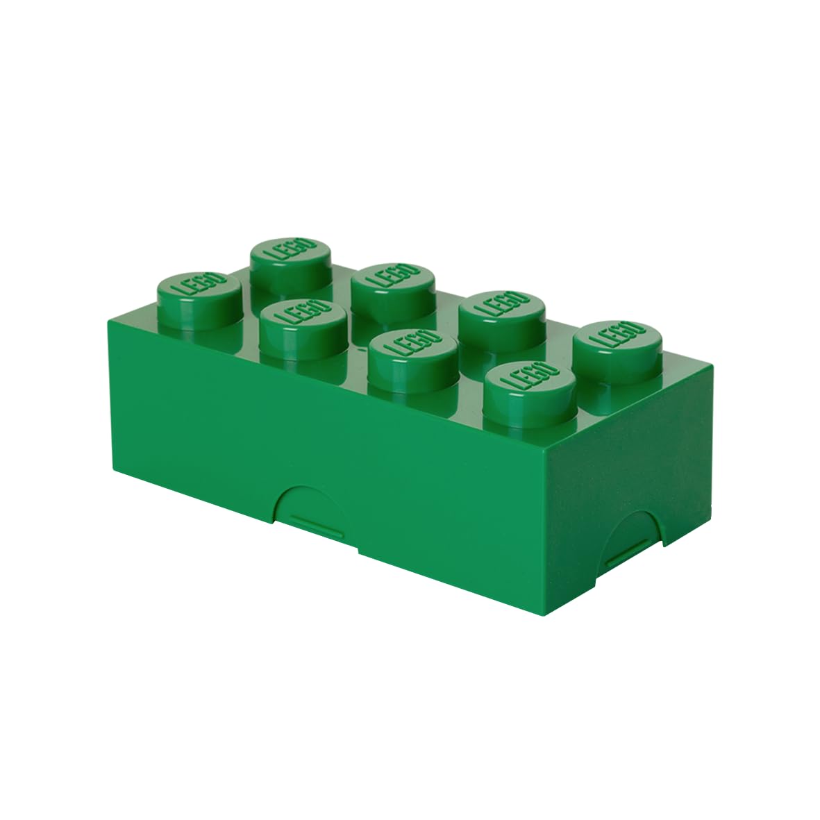 LEGO Lunch Box with 8 Knobs – Food-Grade, Dishwasher Safe, Versatile Storage Container, Pencil Case, Snack Box, 950ml, for Kids & Adults Green
