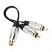 Devinal 4.2 Stars 29 Reviews Premium Aluminium Alloy RCA Female to Dual 2-RCA Male Gold Plated Adapter, Stereo Splitter Y Audio Cable(RCA F-2 RCA M) (1 Female to 2 Male)