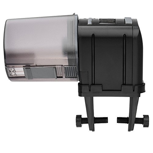 Petacc Programmable Automatic Fish Feeder Multi-Functional Fish Food Dispenser Auto Fish Food Timer with LCD Display and Feeding Time Setting, Suitable for Aquarium, Fish Tank and Turtle Tank