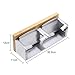 MEIBEI Toilet Paper Holder with Shelf, Double Toilet Roll Holder, Wall Mount Roll Paper Hanger with Mobile Phone Storage