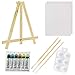 U.S. Art Supply 13-Piece Acrylic Artist Painting Set with Mini Table Easel, Canvas Panel, Brushes & Palette primary