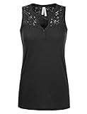 URBANCLEO Womens Floral Lace Trim Tank Top- Various Colors