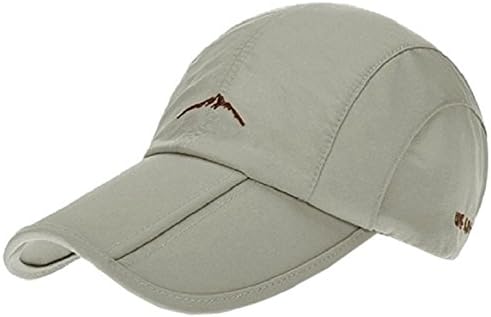 Laquest Sun Hat UV Protect Long Bill Packable Golf Cap Outdoor Water repellent finish (light Grey)