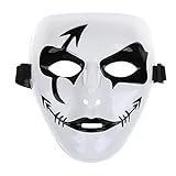 Fashion Hip-hop Style Mask for Halloween Party - Black + White