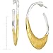 Silpada 'Good Vibes' Crescent Hoop Earrings in Sterling Silver & Brass