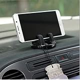 TRUE LINE Automotive Car Cell Phone Dashboard Mounted Holder 360 Degrees Swivel Mounting Kit (Silver)
