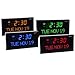 Ivation Big Oversized Digital Blue LED Calendar Clock with Day and Date - Shelf or Wall Mount (12 inches - Blue LED)