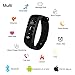 WearPai Smart Band Smart Bracelet Bluetooth 4.0 Fitness Tracker with Heart Rate Monitor Sleep Monitor Calorie Counter Pedometer Sport Activity Tracker for Android and IOS Smart Phone (Black)