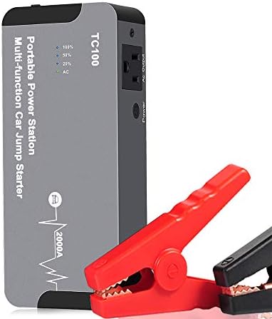 TIANQING Car Jump Starter 1000A Peak, 12V 20000mAh Car Battery Booster (Up to 6.0L Gas or 5.0L Diesel) with LCD Screen, Dual USB Output and LED Flashlight